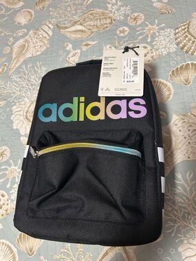 adidas insulated lunch bag with Rainbow Lettering